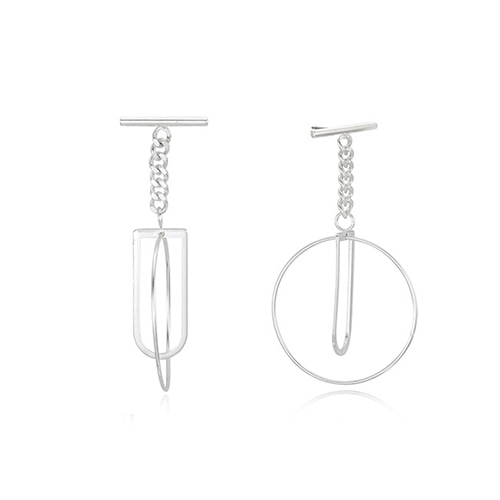 Solid Circle Earring-Silver