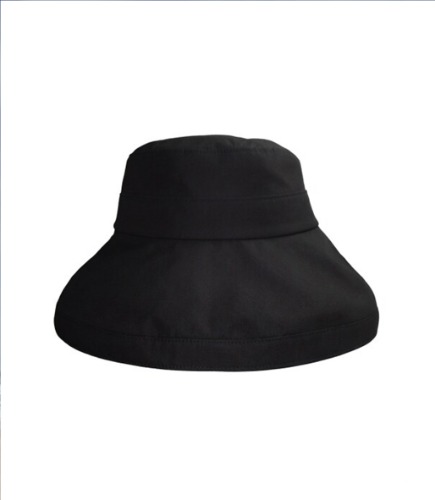 cotton bucket hat - black