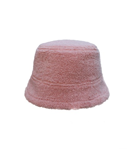 fleece bucket H - pink